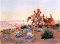 Mexican Buffalo Hunters cowboy Indians Charles Marion Russell Indiana